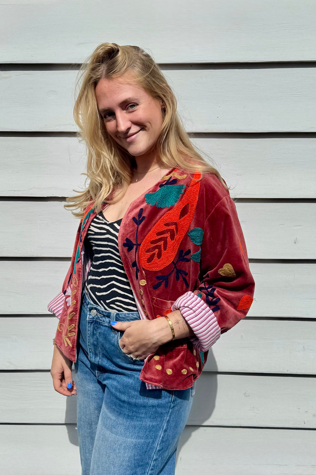 Velvet jasje Daisy - rood