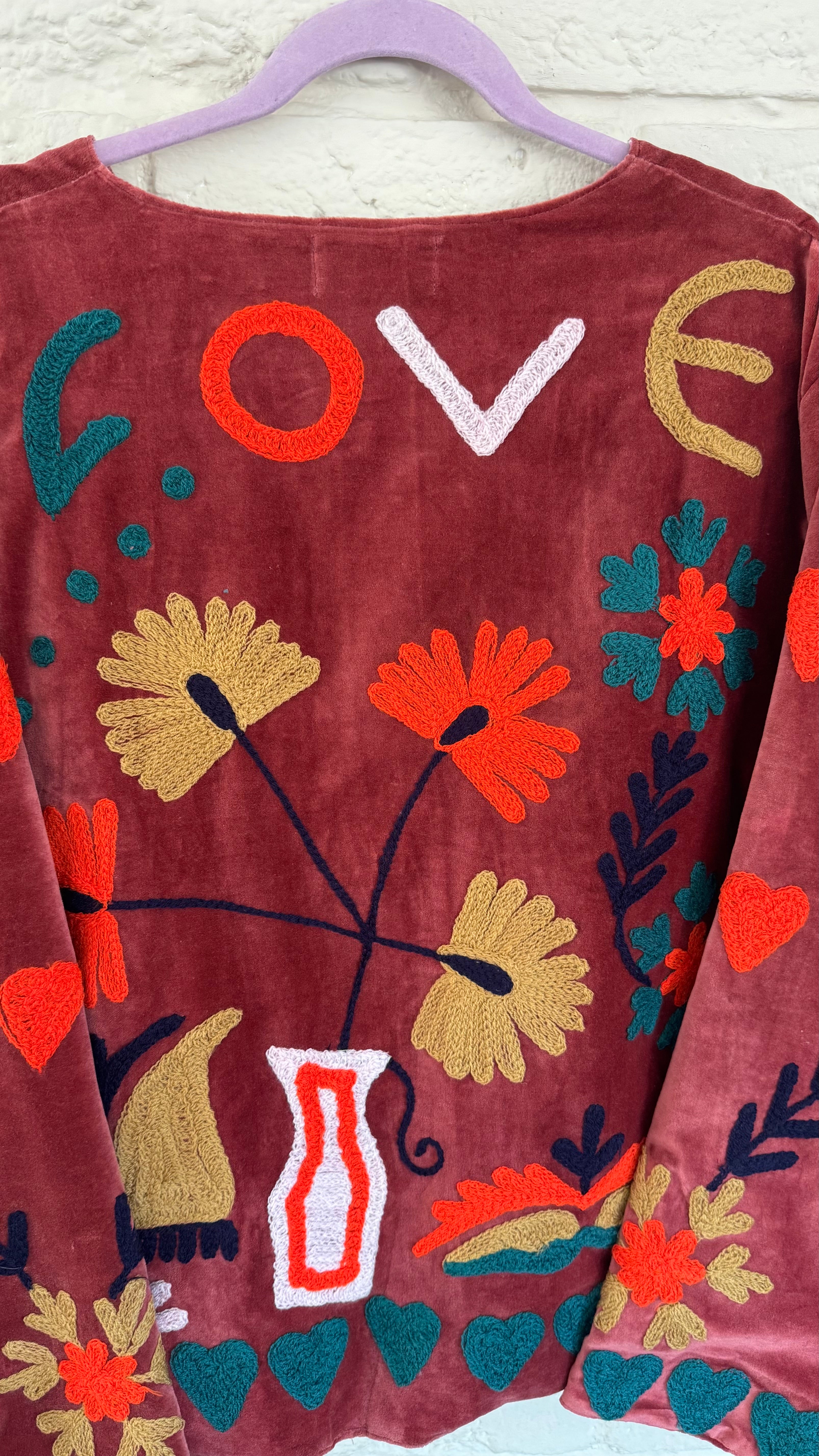 Velvet jasje Daisy - rood