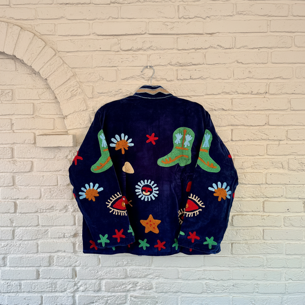 Donkerblauw jasje achterkant